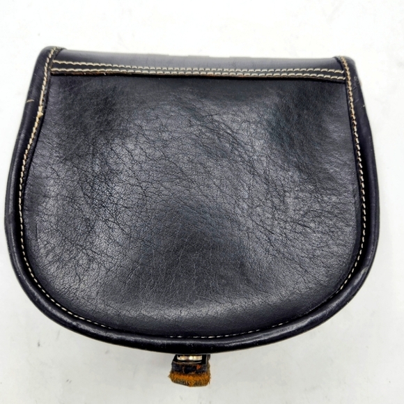 Pier 1 Vintage Weaved Black Leather Crossbody Purse. - Picture 10 of 13